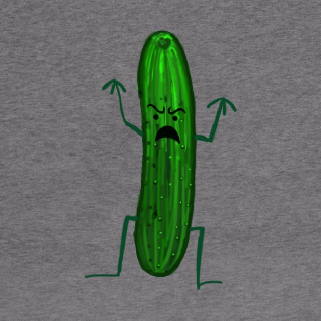 Killer Cucumber Original Funny New School Art by ckandrus